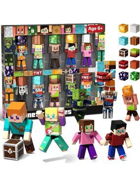 20Pcs Magnetic Building Blocks Playset - Creative Action Figures for Kids